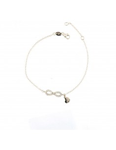 Bracciale infinity in oro e...