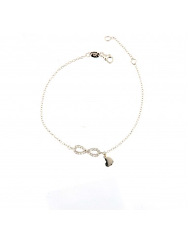 Bracciale infinity in oro e pavé