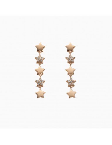 Orecchini pendenti MyStar in oro e pavé
