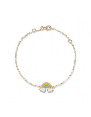 Bracciale Mykids arcobaleno oro e smalto