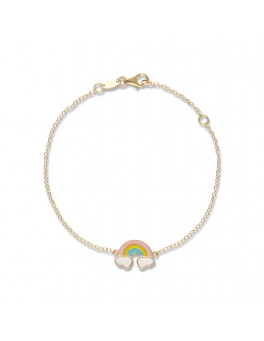 Bracciale Mykids arcobaleno oro e smalto