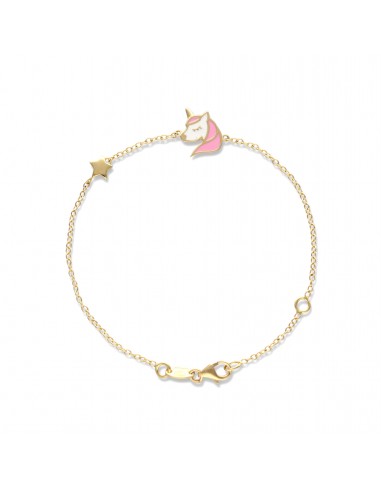 Bracciale Mykids unicorno oro e smalto